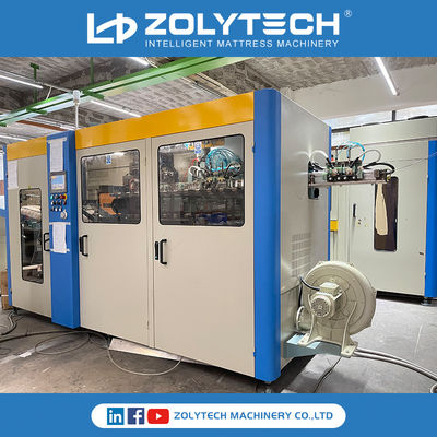 دستگاه سیم پیچ فنری جیبی ZOLYTECH ZLT-PSD180 ارتفاع 100-250mm 180pcs/min برای تور تشک